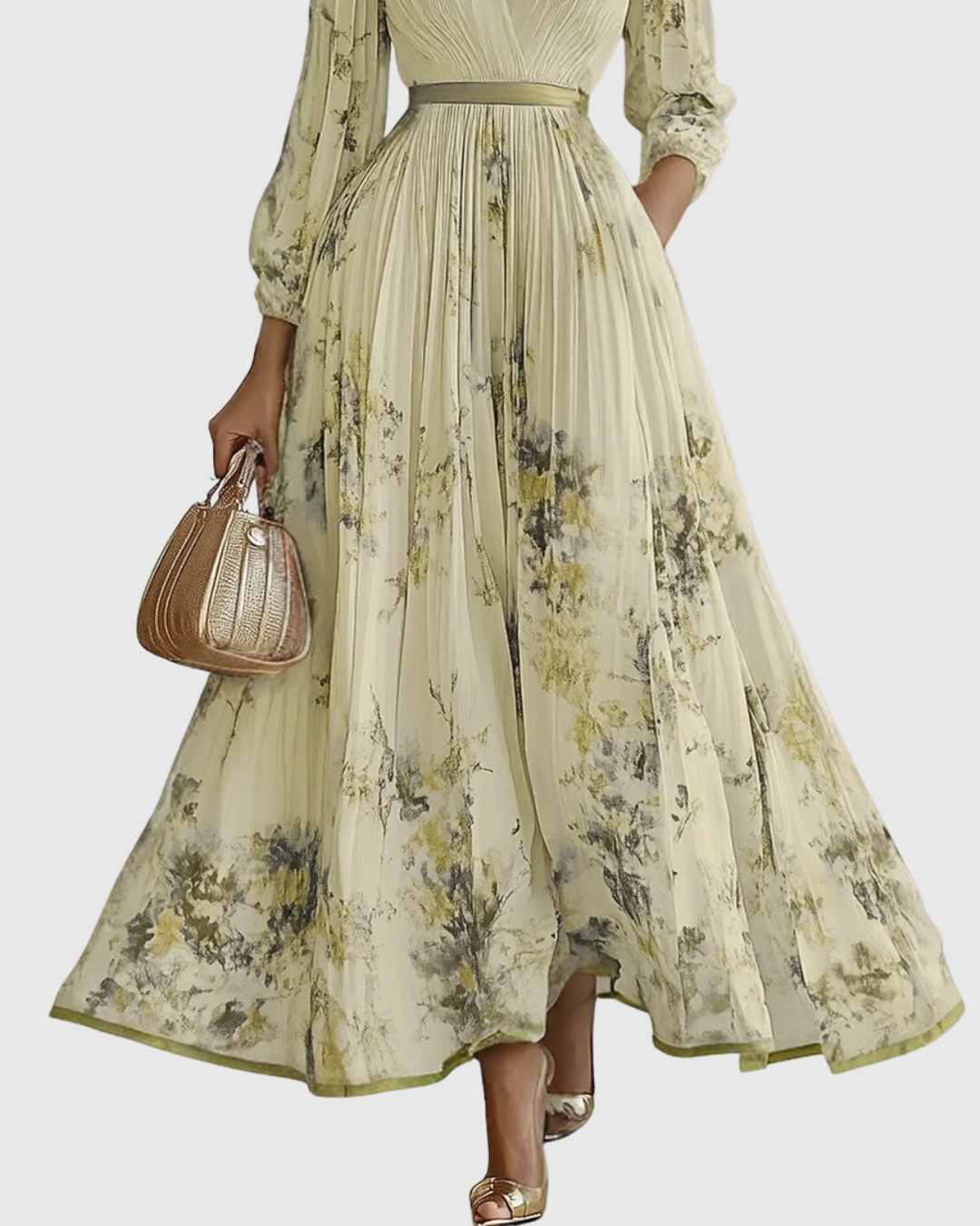 Rowella | Elegante Abito Maxi Plissettato