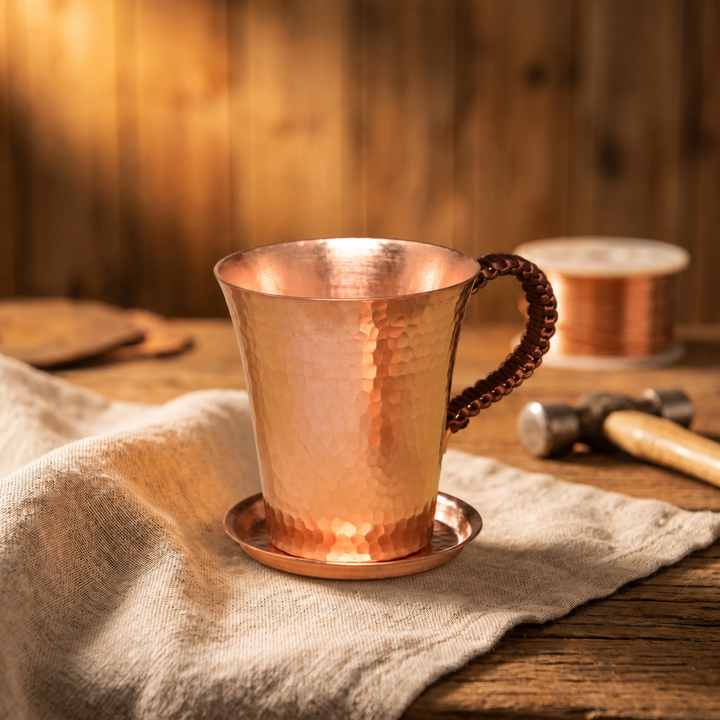 Pure Copper Cup & Saucer by Thandi & Maya