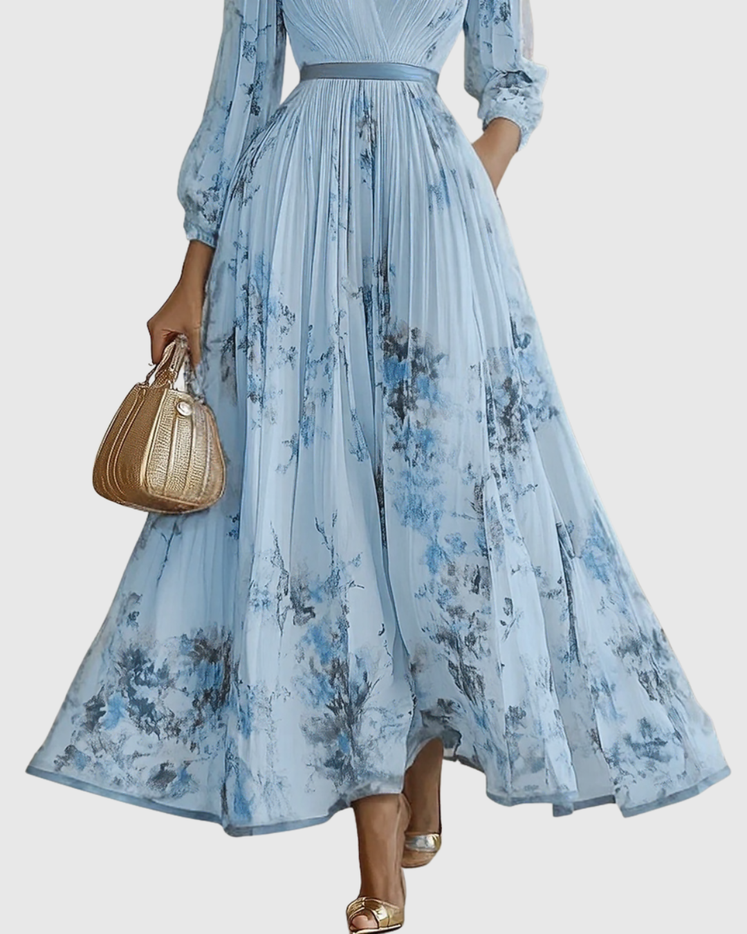 Rowella | Elegante Abito Maxi Plissettato