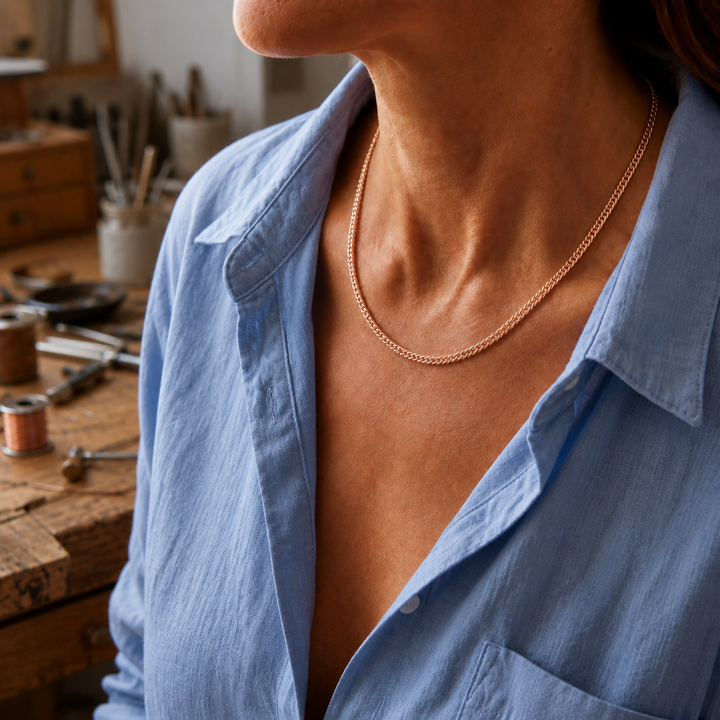 Chain Copper Necklace by Thandi & Maya