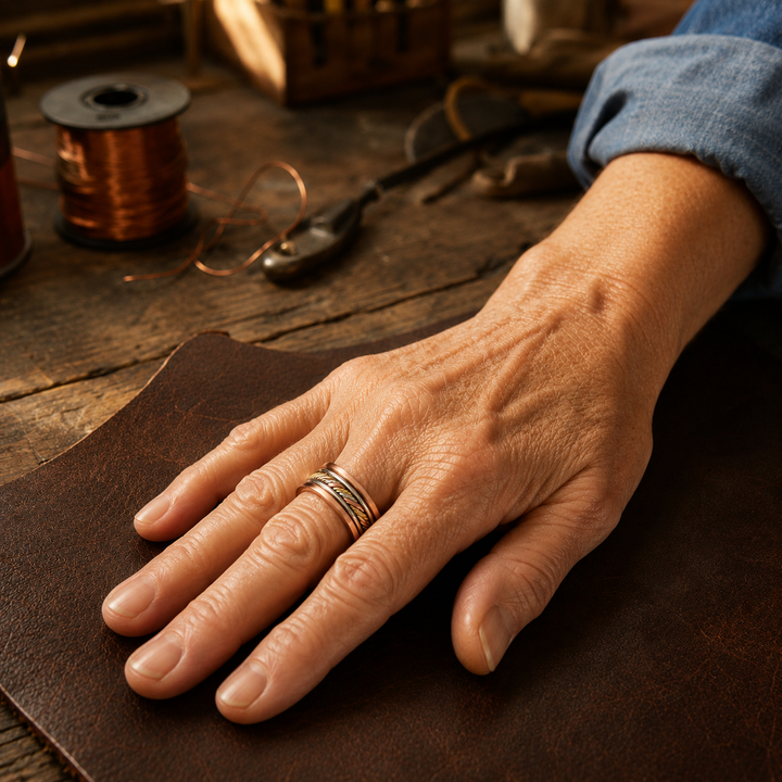 Braided Copper Ring by Thandi & Maya