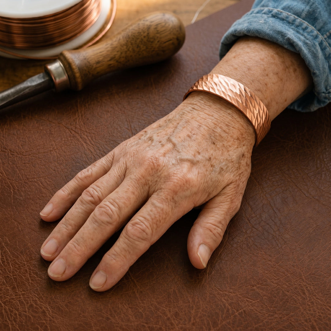 Facet Copper Bracelet by Thandi & Maya