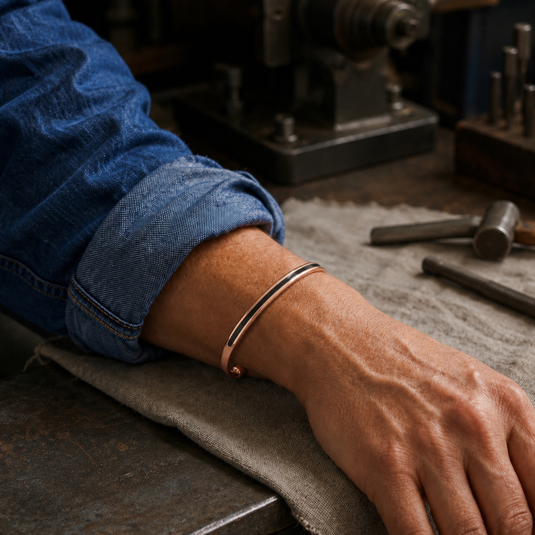 Copper and Jade Bracelet by Thandi & Maya
