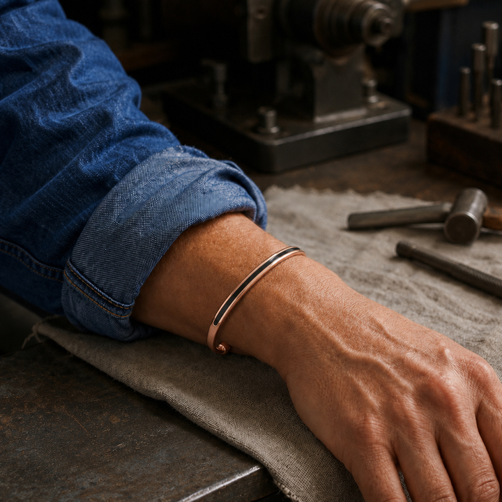 Copper and Jade Bracelet by Thandi & Maya