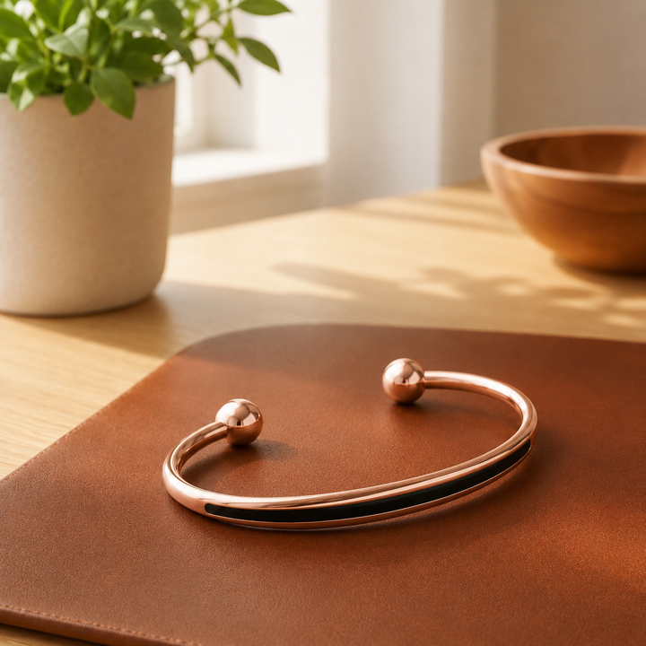 Copper and Jade Bracelet by Thandi & Maya