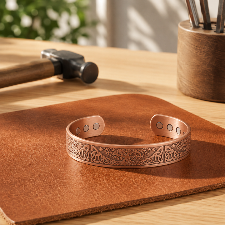 Open Copper Cuff Bracelet by Thandi & Maya