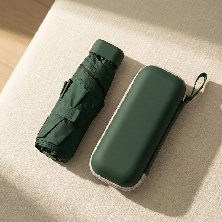Compact Travel Umbrella & Case