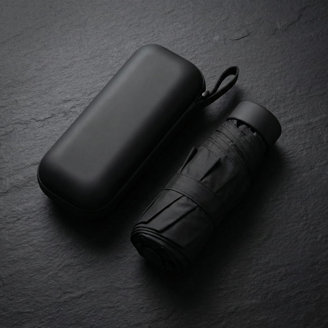 Compact Travel Umbrella & Case