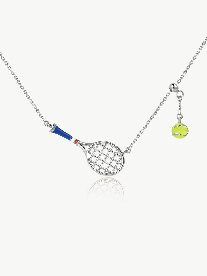 Collana pendente a forma di racchetta da tennis