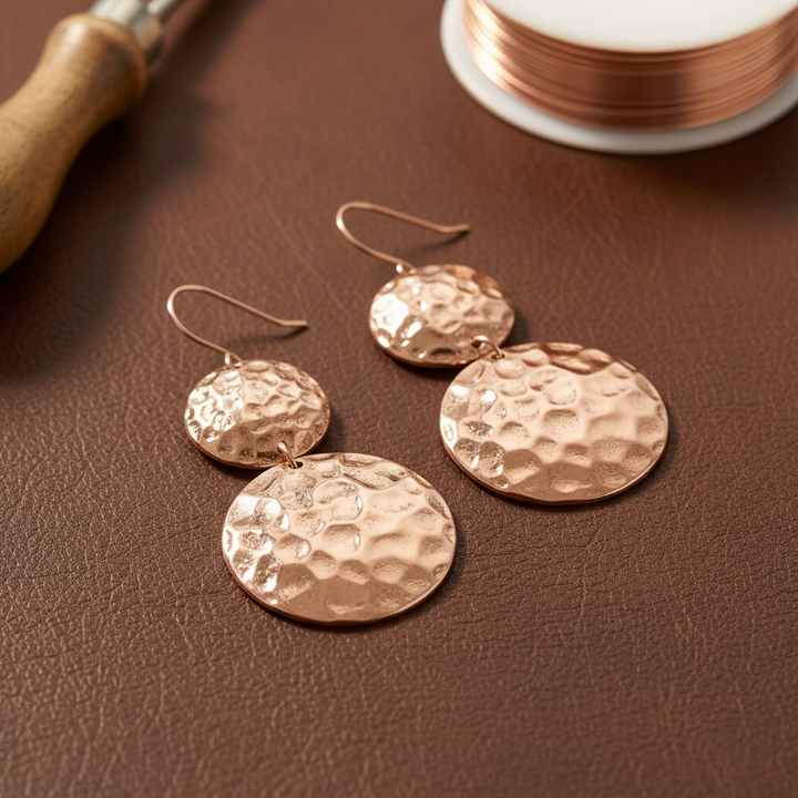 Solstice Copper Earrings by Thandi & Maya