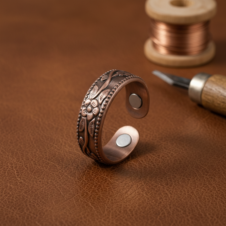 Petal-Shaped Copper Ring by Thandi & Maya