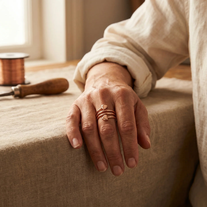 Pebble Copper Ring by Thandi & Maya