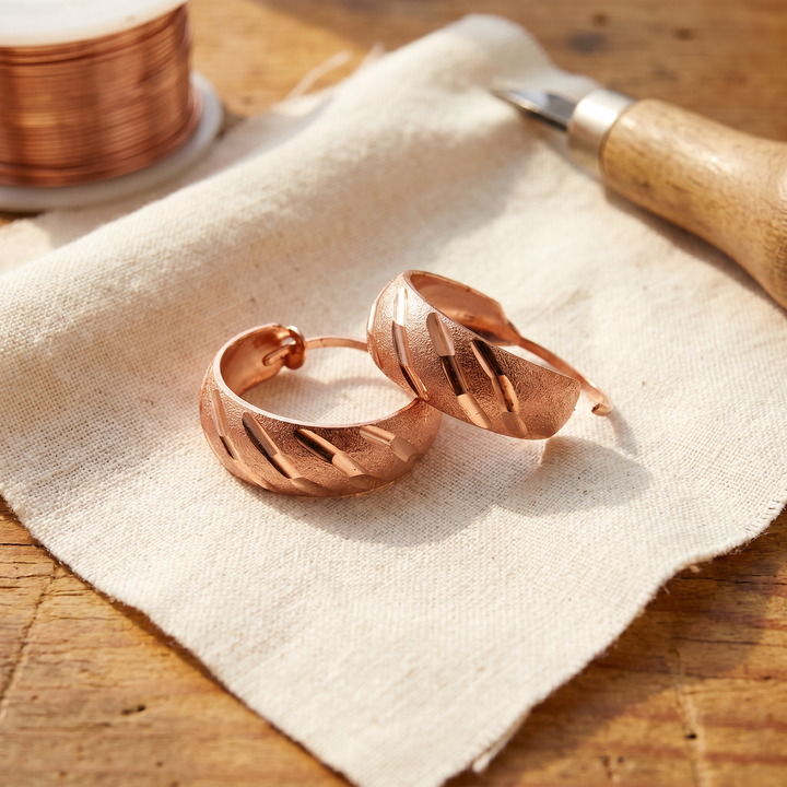 Vale Copper Earrings by Thandi & Maya