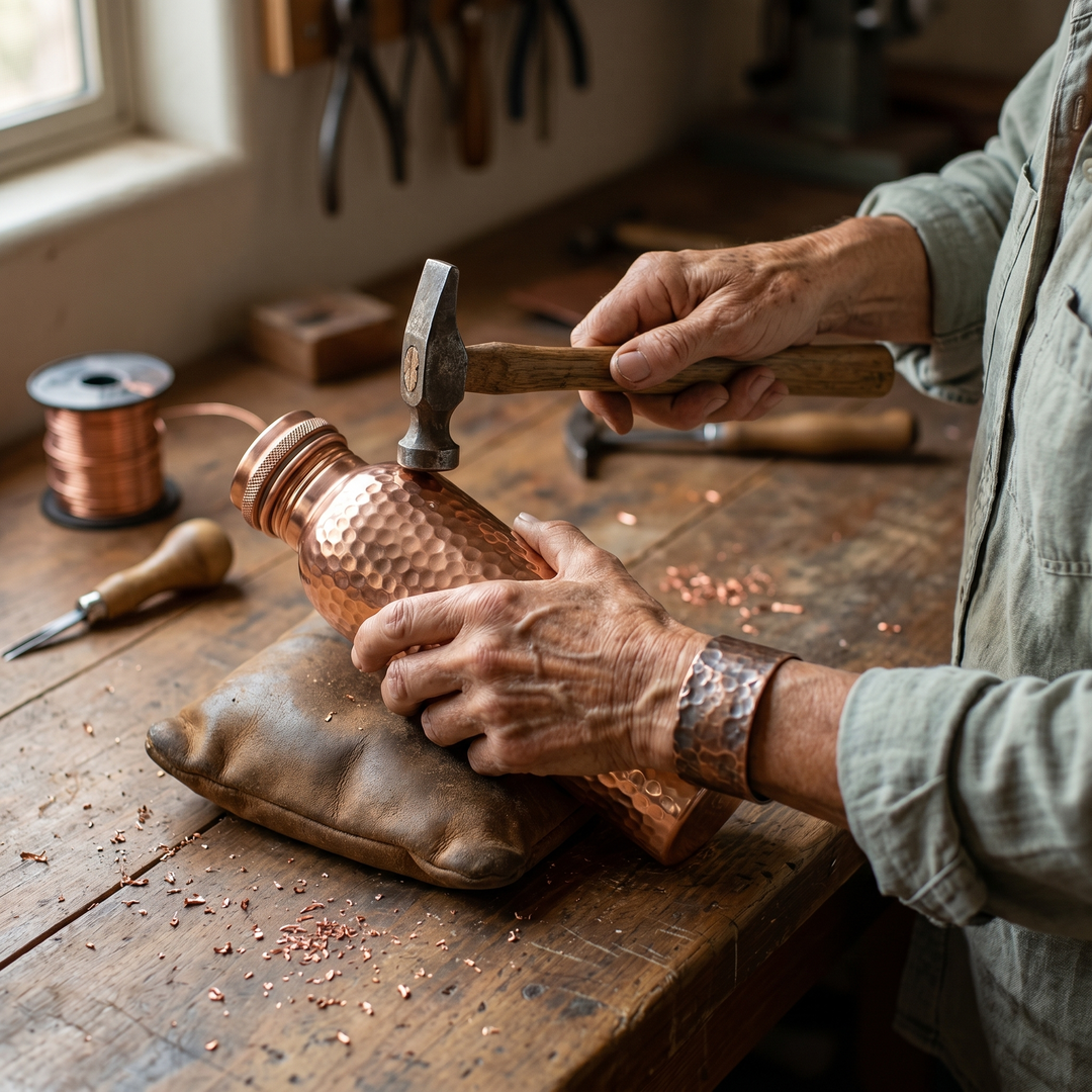 Pure Copper Water Bottle by Thandi & Maya