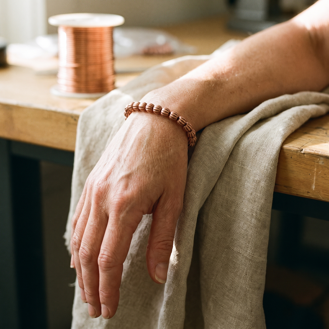 Bark Copper Bracelet by Thandi & Maya