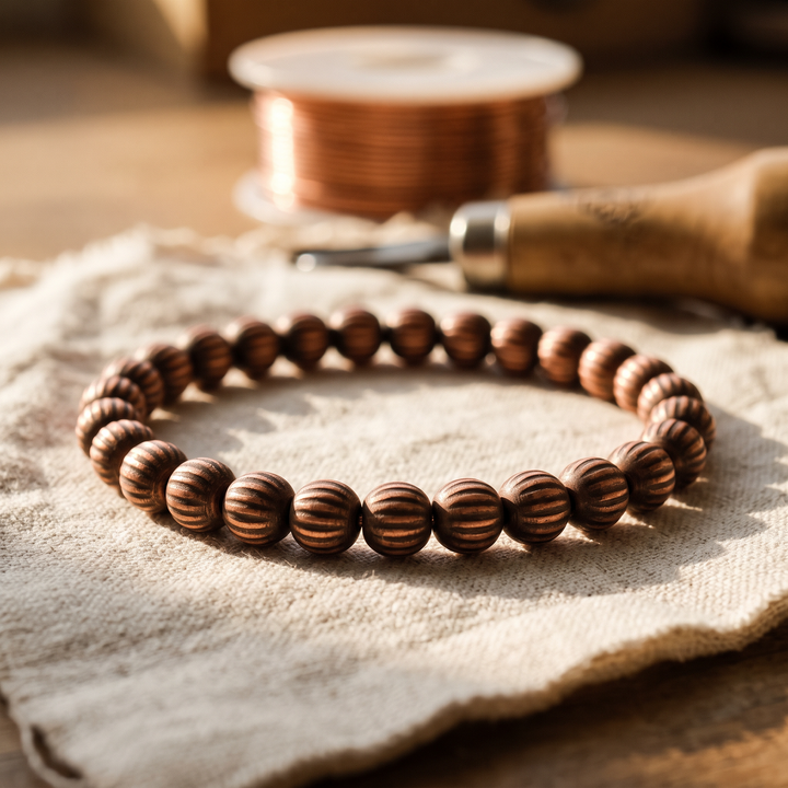 Bark Copper Bracelet by Thandi & Maya
